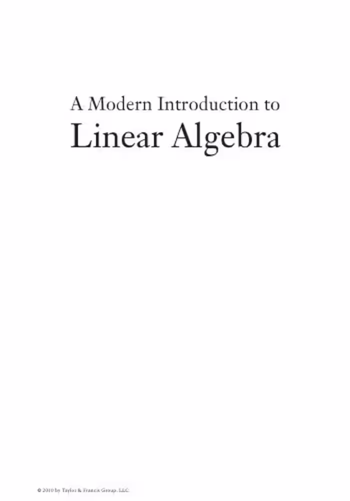 خرید و دانلود نسخه کامل کتاب A Modern Introduction to Linear Algebra
