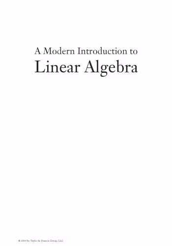 خرید و دانلود نسخه کامل کتاب A Modern Introduction to Linear Algebra