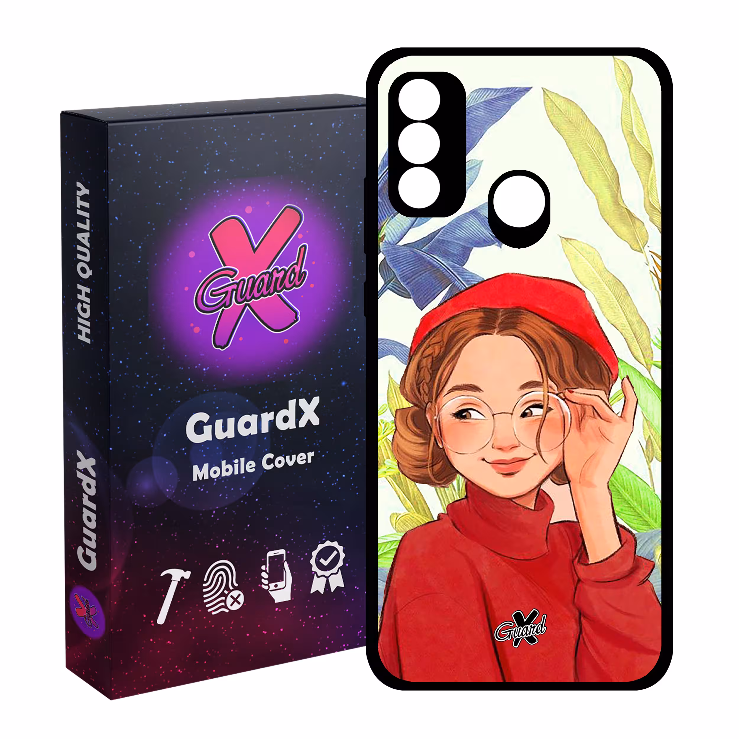 کاور گارد ایکس طرح دختر مدل Glass10328 مناسب برای گوشی موبایل هوآوی P Smart 2020