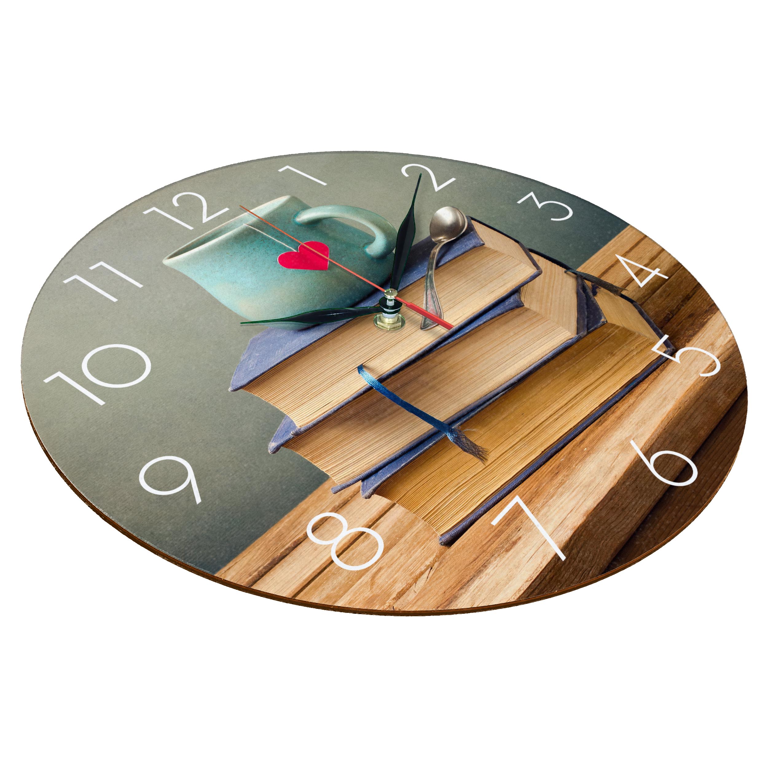 ساعت دیواری طرح کتاب و فنجان کد 1170