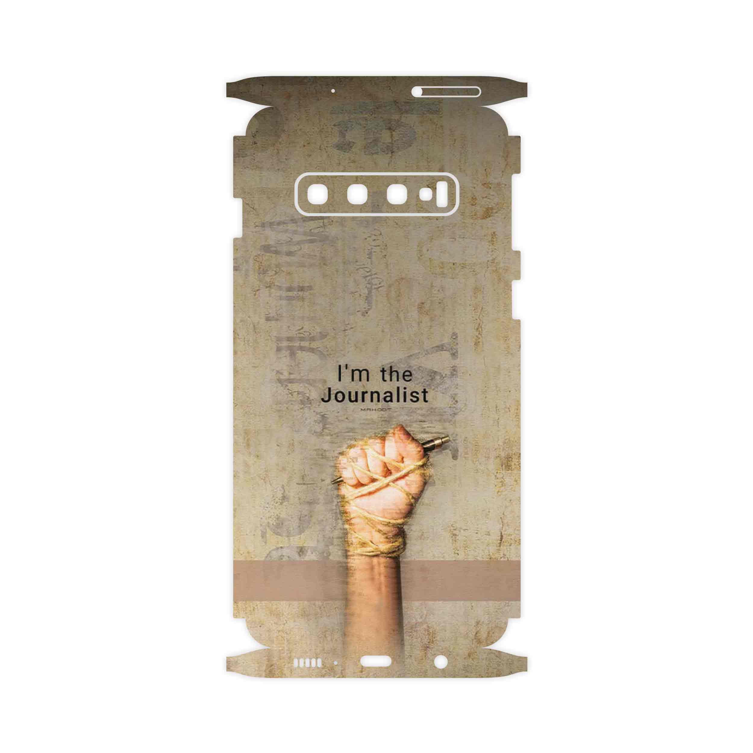 برچسب پوششی ماهوت مدل Journalist-FullSkin مناسب برای گوشی موبایل سامسونگ Galaxy S10