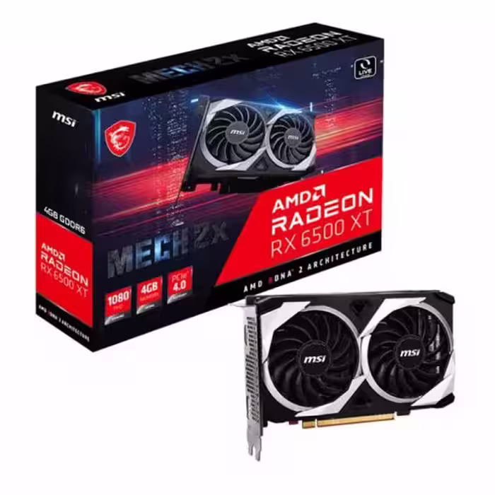 کارت گرافیک ام اس آی Radeon RX 6500 XT MECH 2X 4G (آکبند-گارانتی اصلی)