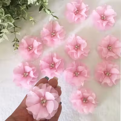 گل رز تزئینی مدل نگین کد 512 بسته 12 عددی