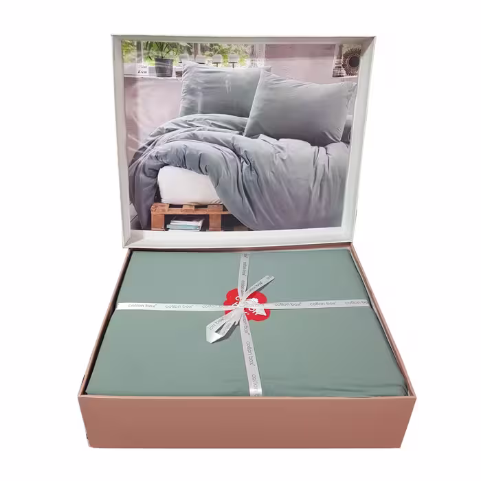 سرویس روتختی کاتن باکس مدل Mint Krem دو نفره 4 تکه