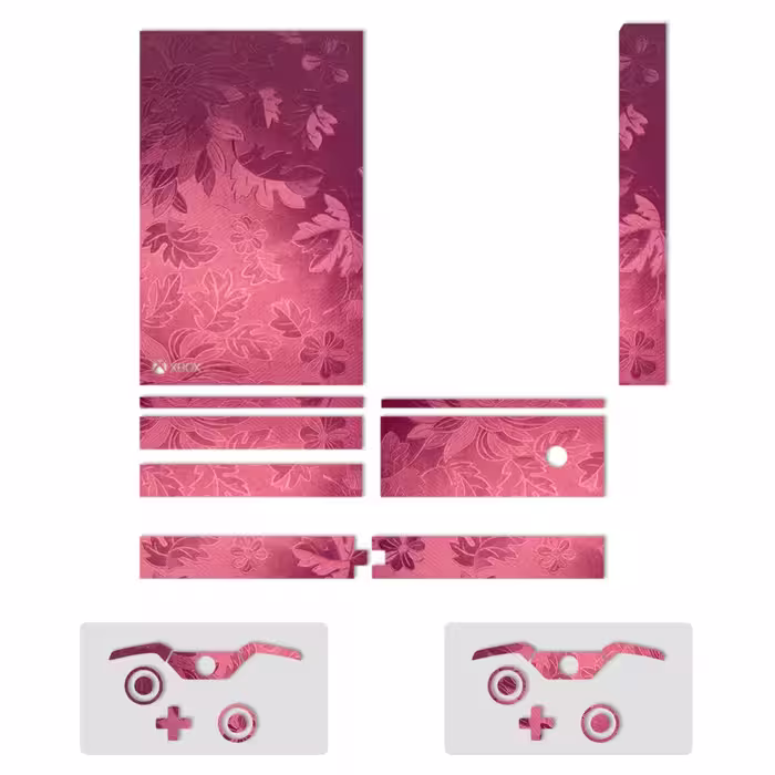 برچسب ماهوت مدل Red Wild-flower Texture مناسب برای کنسول بازی Xbox One