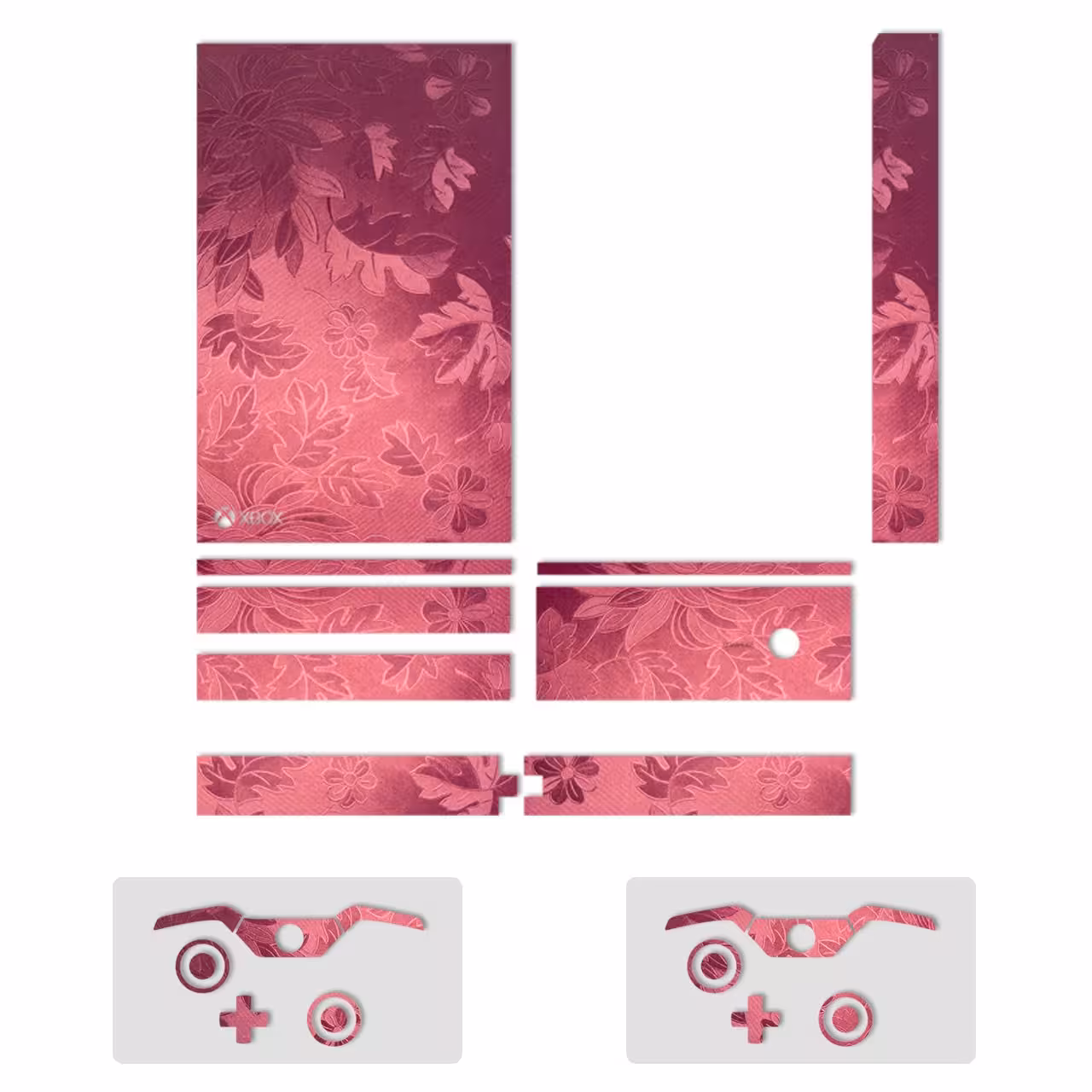 برچسب ماهوت مدل Red Wild-flower Texture مناسب برای کنسول بازی Xbox One