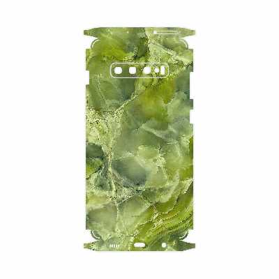 برچسب پوششی ماهوت مدل Green Crystal Marble-FullSkin مناسب برای گوشی موبایل سامسونگ Galaxy S10 Plus