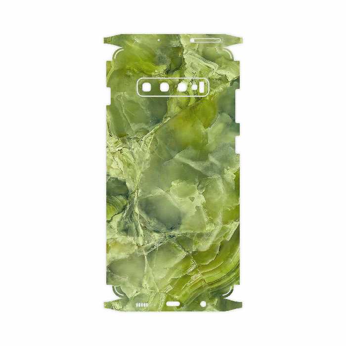 برچسب پوششی ماهوت مدل Green Crystal Marble-FullSkin مناسب برای گوشی موبایل سامسونگ Galaxy S10 Plus