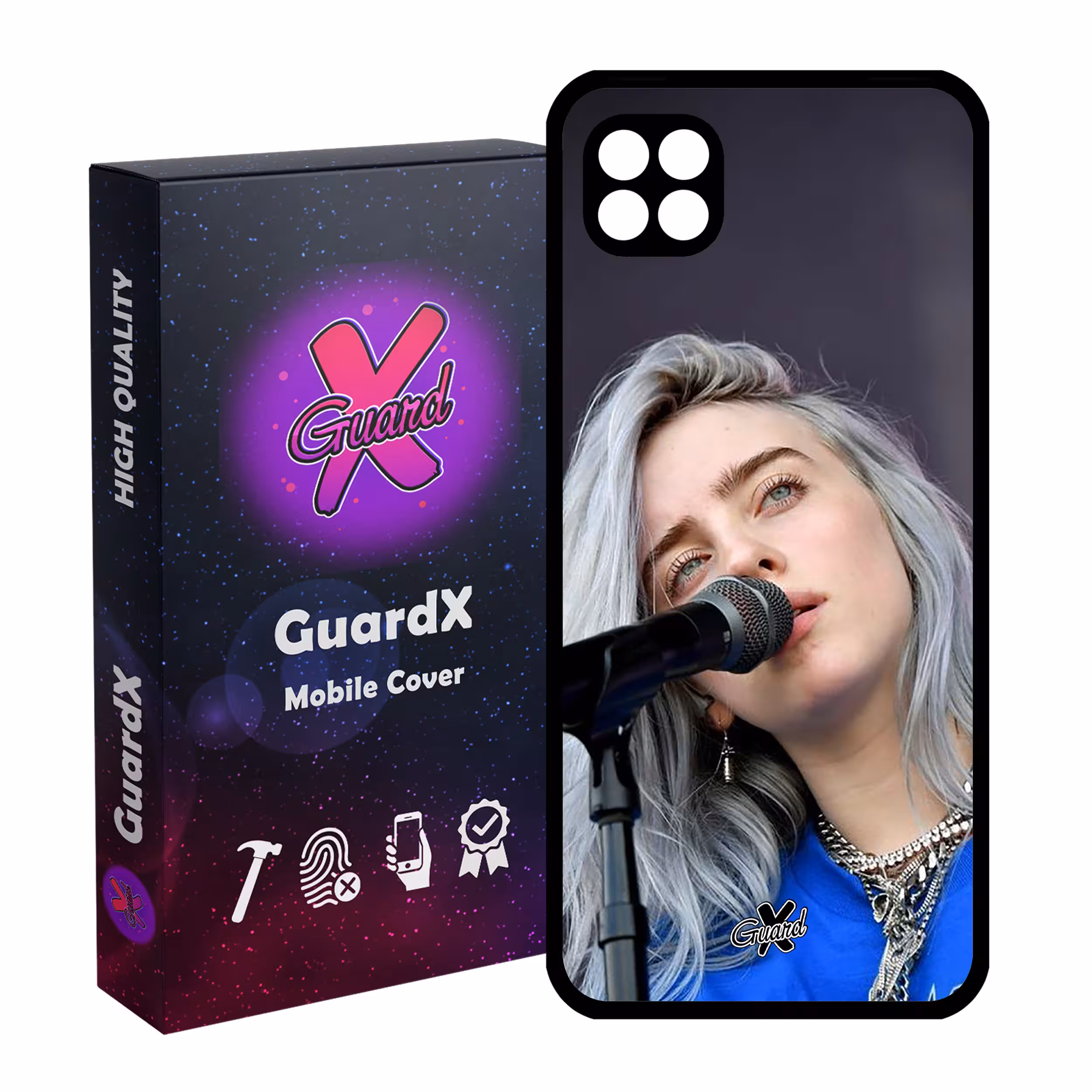 کاور گارد ایکس طرح Billie Eilish مدل Glass10242 مناسب برای گوشی موبایل سامسونگ Galaxy A22 5G