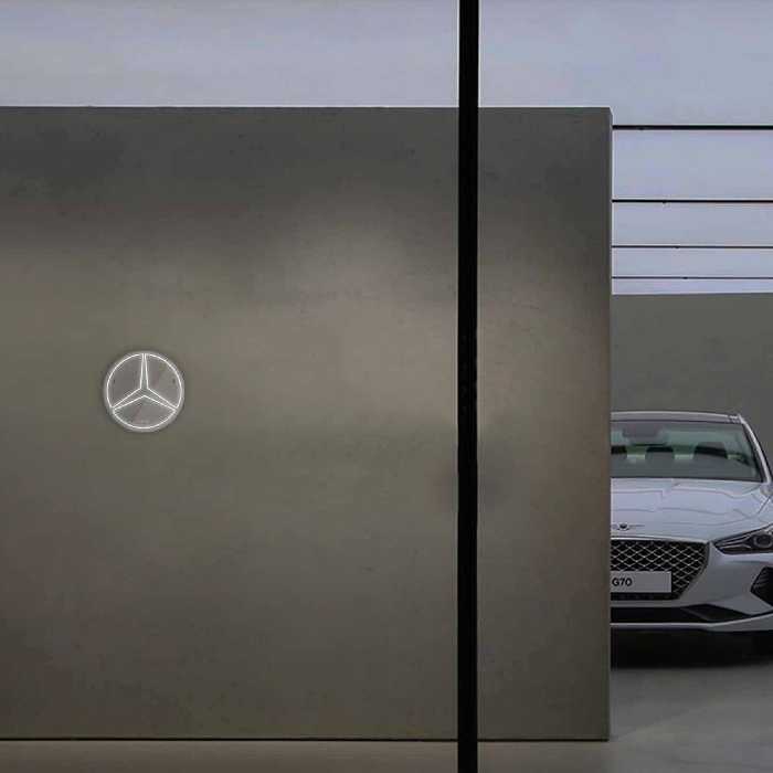 چراغ دیواری نئون دیزاین طرح Benz_WHT