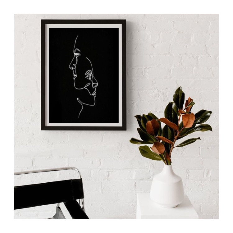 تابلو آشکارا طرح نقاشی دختر با خط کد 05