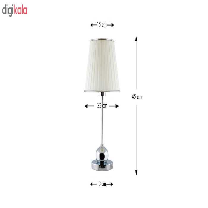 آباژور رومیزی آصفیان طرح کلارا steel مدل 2-MRK1