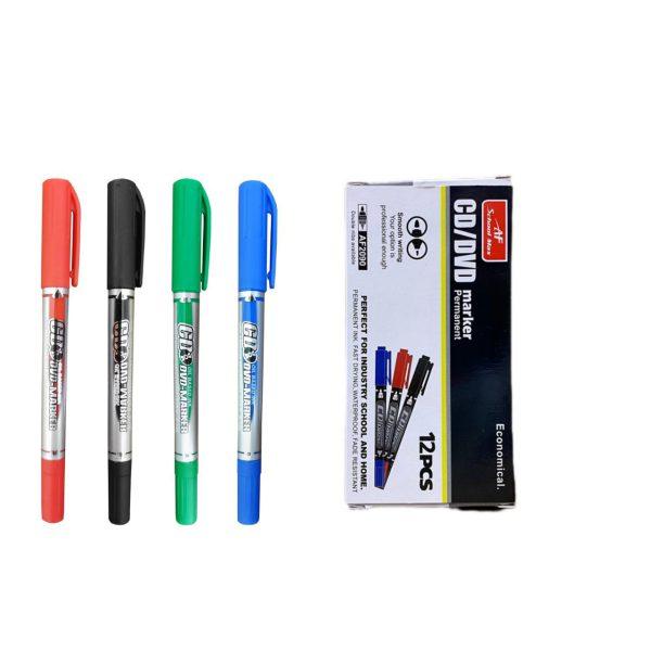 ماژیک سی دی دو سر مدل AF2090 اسکول مکس بسته 12 عددی