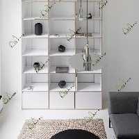 کتابخانه ویترین ام دی اف جادار  لاکچری