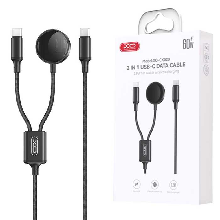 کابل دو سر تایپ سی و مغناطیسی شارژ XO XO-CX030 1.2m