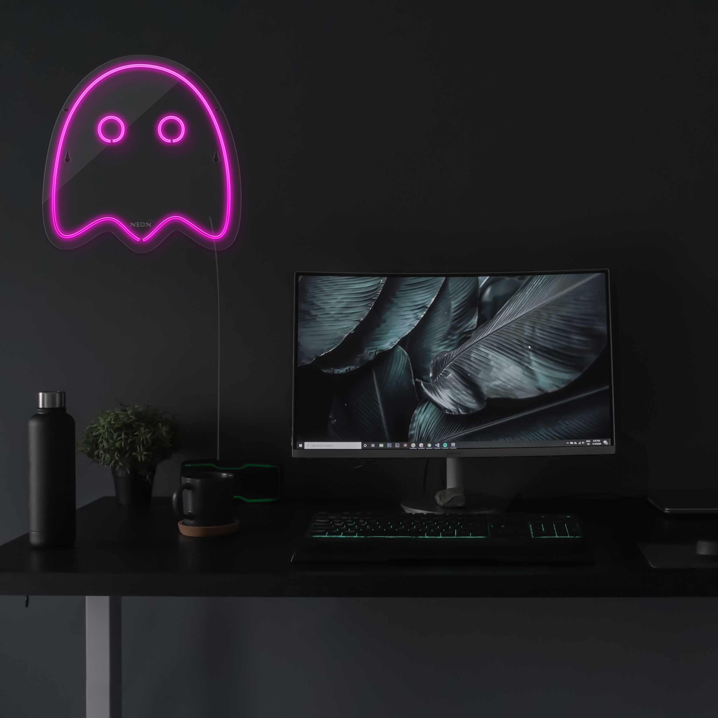 چراغ دیواری نئون دیزاین طرح Packman-2_PN