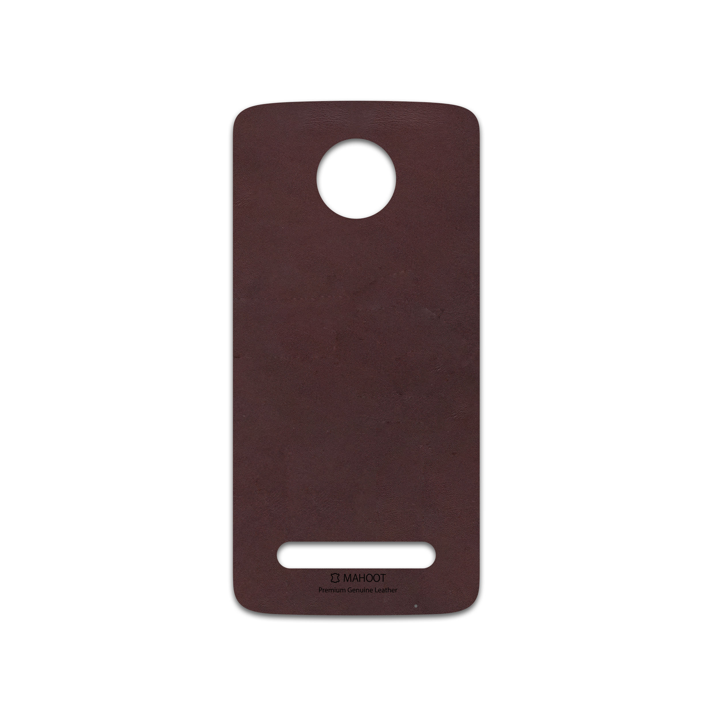 برچسب پوششی ماهوت مدل Matte-Dark-Brown-Leather مناسب برای گوشی موبایل موتورولا Moto Z2 Force
