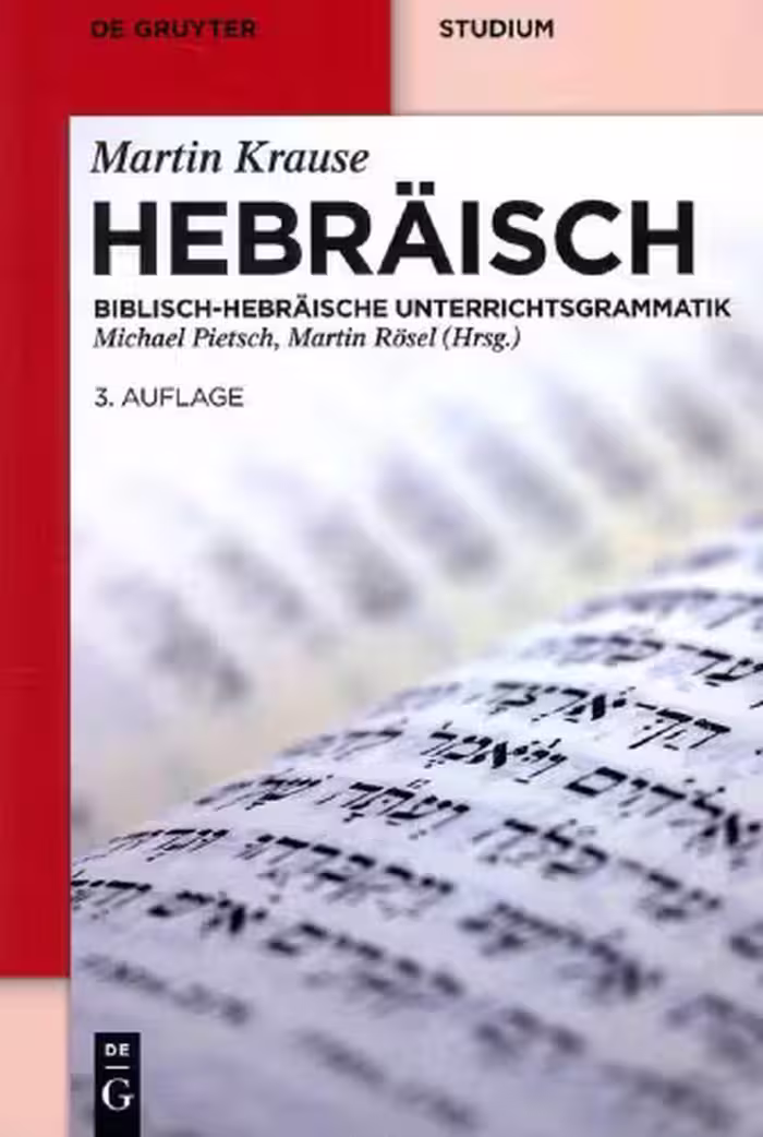 خرید و دانلود نسخه کامل کتاب Hebräisch: Biblisch-Hebräische Unterrichtsgrammatik