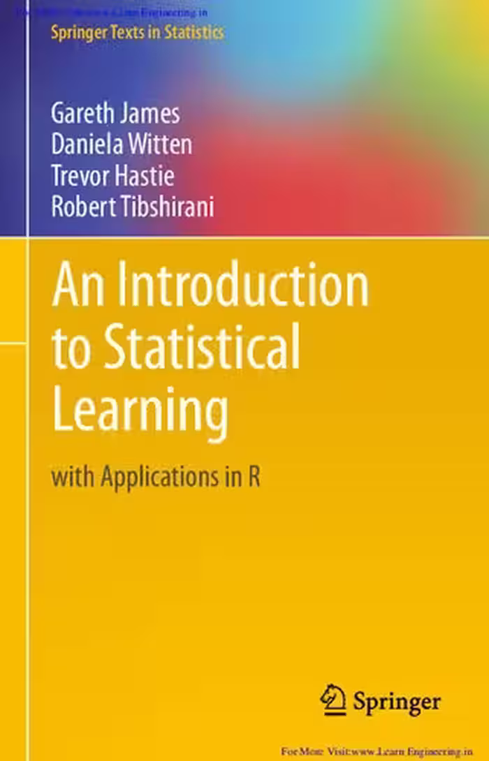 خرید و دانلود نسخه کامل کتاب An Introduction to Statistical Learning (with Applications in R)