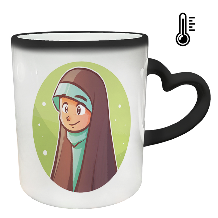 ماگ حرارتی مدل دسته قلبی طرح عاشقانه کد 288