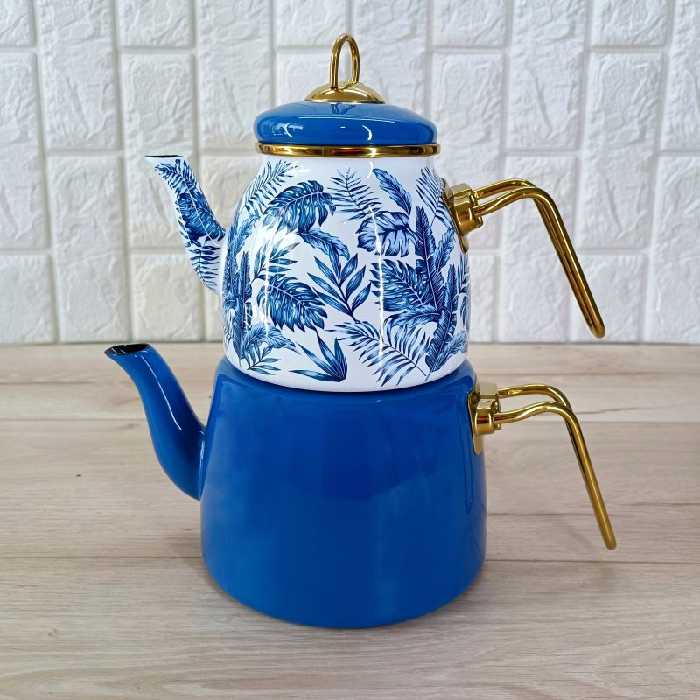 ست کتری و قوری پاچی مدل گلدار