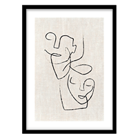 قیمت و خرید تابلو دکوراتیو مدل لاین‌آرت و انتزاعی کد 0340