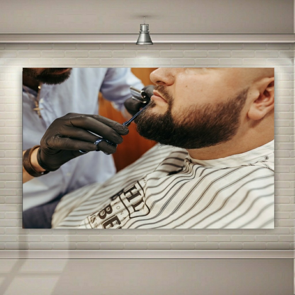 تابلو بوم طرح آرایشگاه مردانه مدل SDB2419