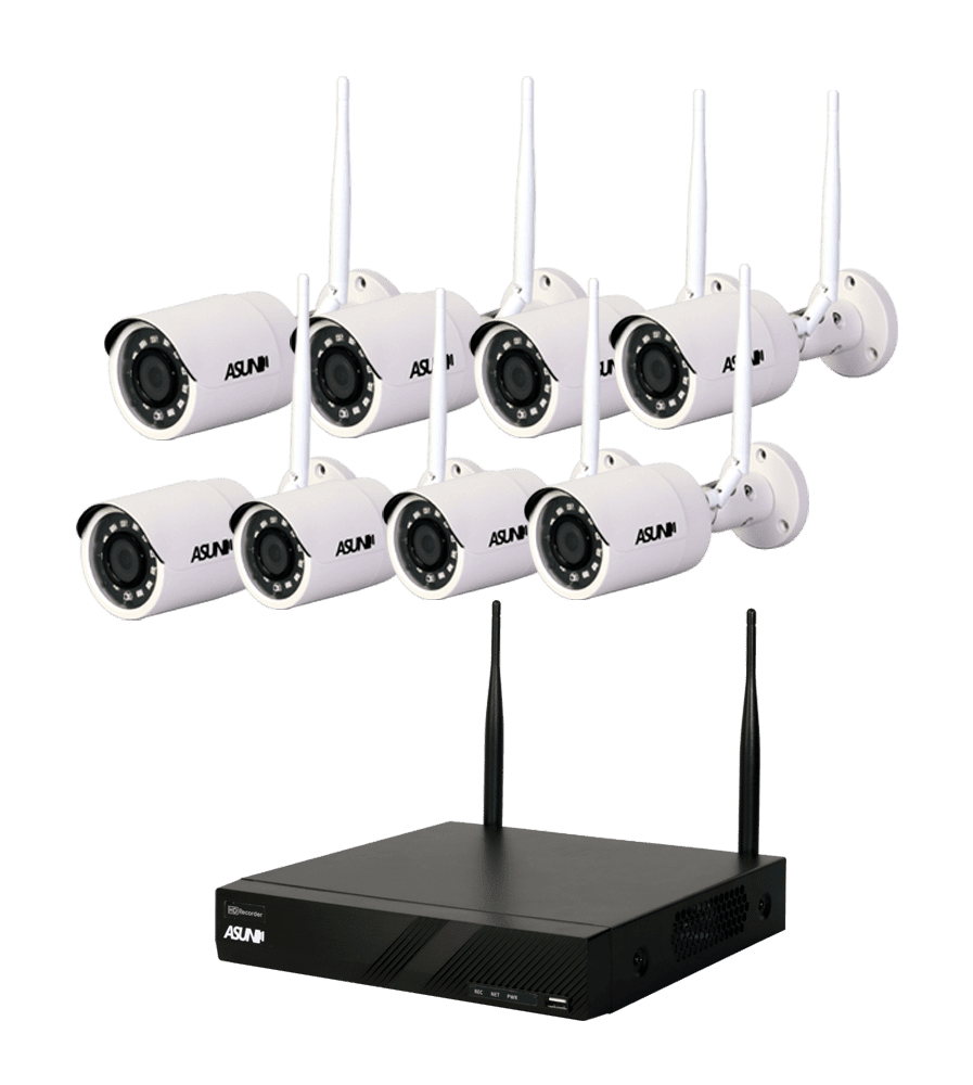 پکیج 8تایی دوربین مدار بسته بیسیم مدل  AS-IPC08-O31A WOLA