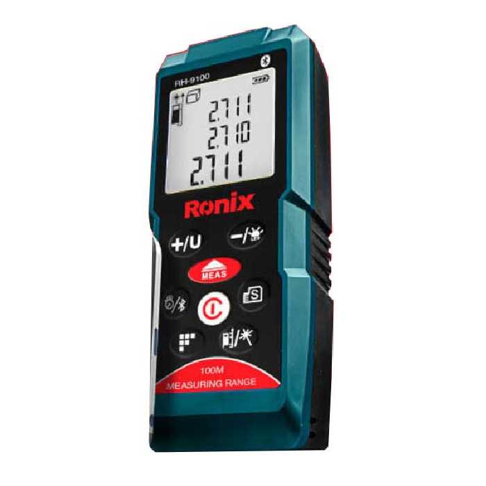 متر لیزری 100 متری بلوتوث دار رونیکس مدل c  RONIX Laser Distance Meter Model RH-9100