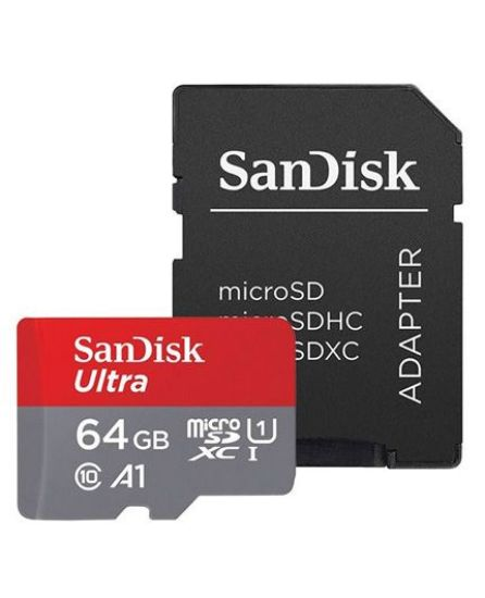 قیمت و خرید کارت حافظه سن دیسک میکرو اس دی ایکس سی 64 گیگابایت مدل Ultra A1 کلاس 10 با سرعت 100 مگابایت در ثانیه به همراه آداپتور تبدیل - برین تک