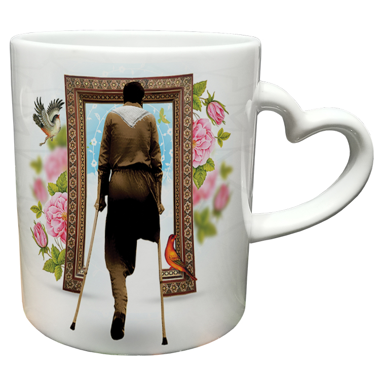 ماگ مدل دسته قلبی طرح جانباز کد 16