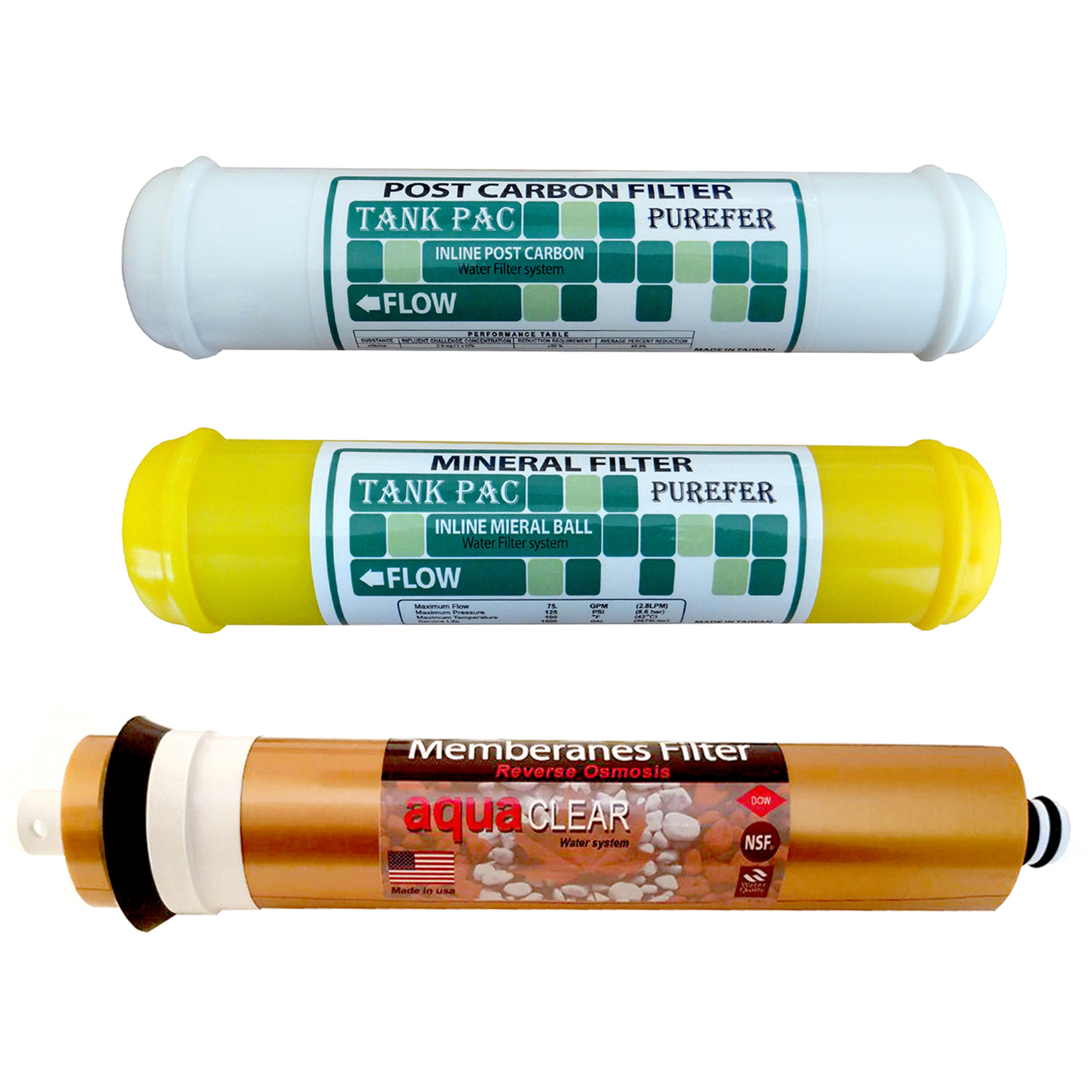 فیلتر دستگاه تصفیه کننده آب مدل TP - PMA مجموعه 3 عددی