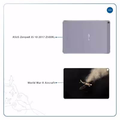 برچسب پوششی ماهوت مدل World War II Aircraft مناسب برای تبلت ایسوس Zenpad 3S 10 2017 Z500KL