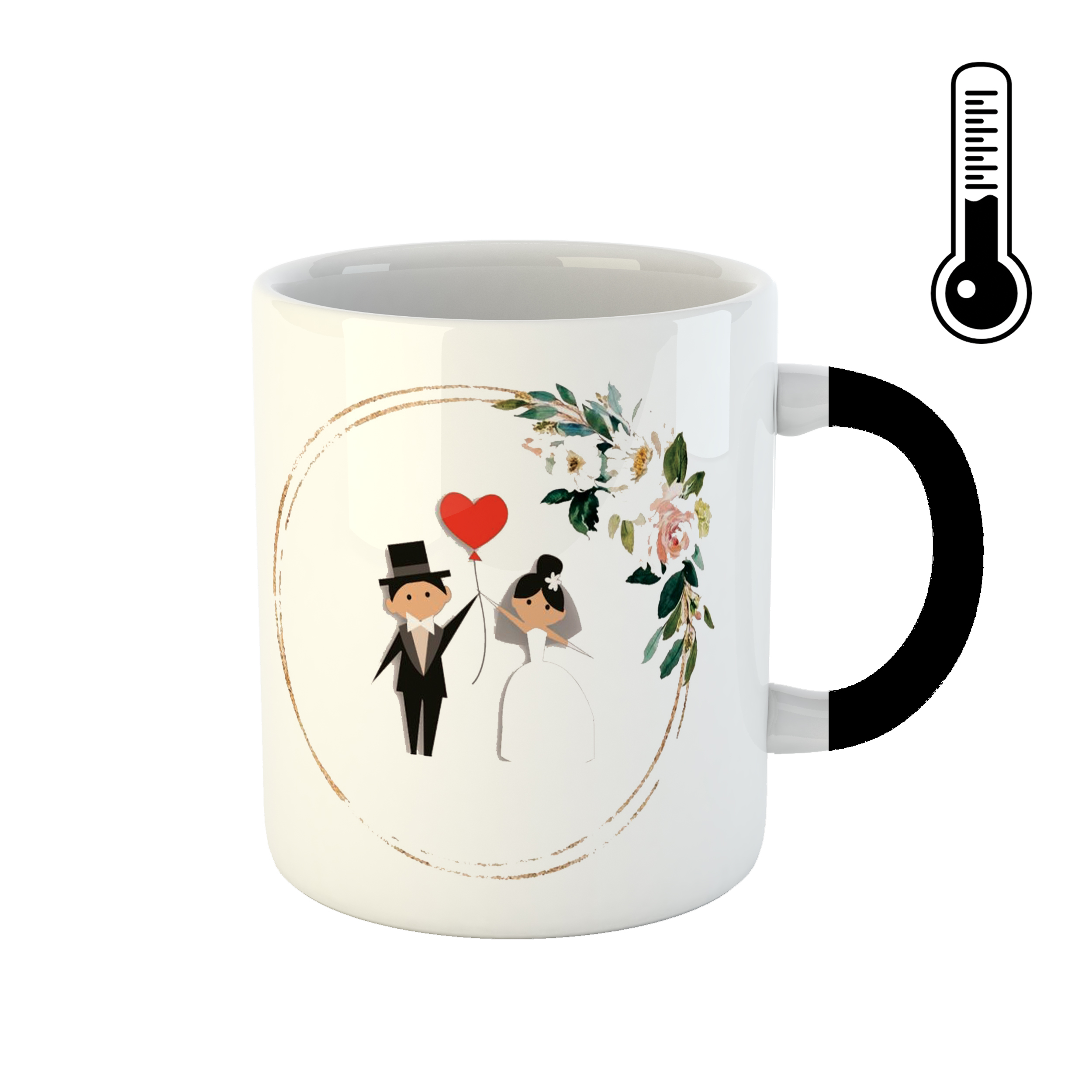   ماگ حرارتی طرح تبریک اولین سالگرد ازدواج کد 12