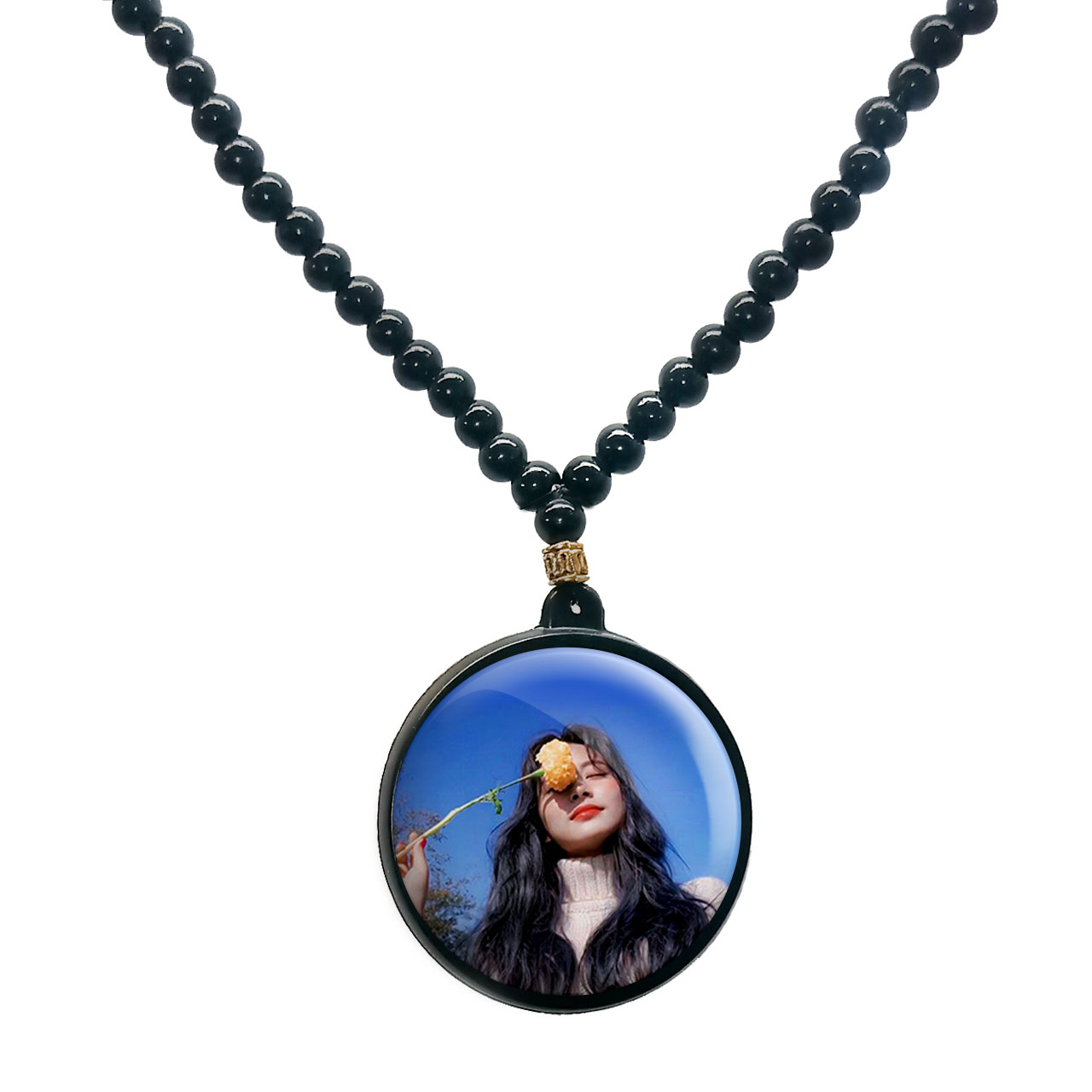 گردنبند پرمانه طرح تو ایس کد pmd.18413 مدل دو طرفه