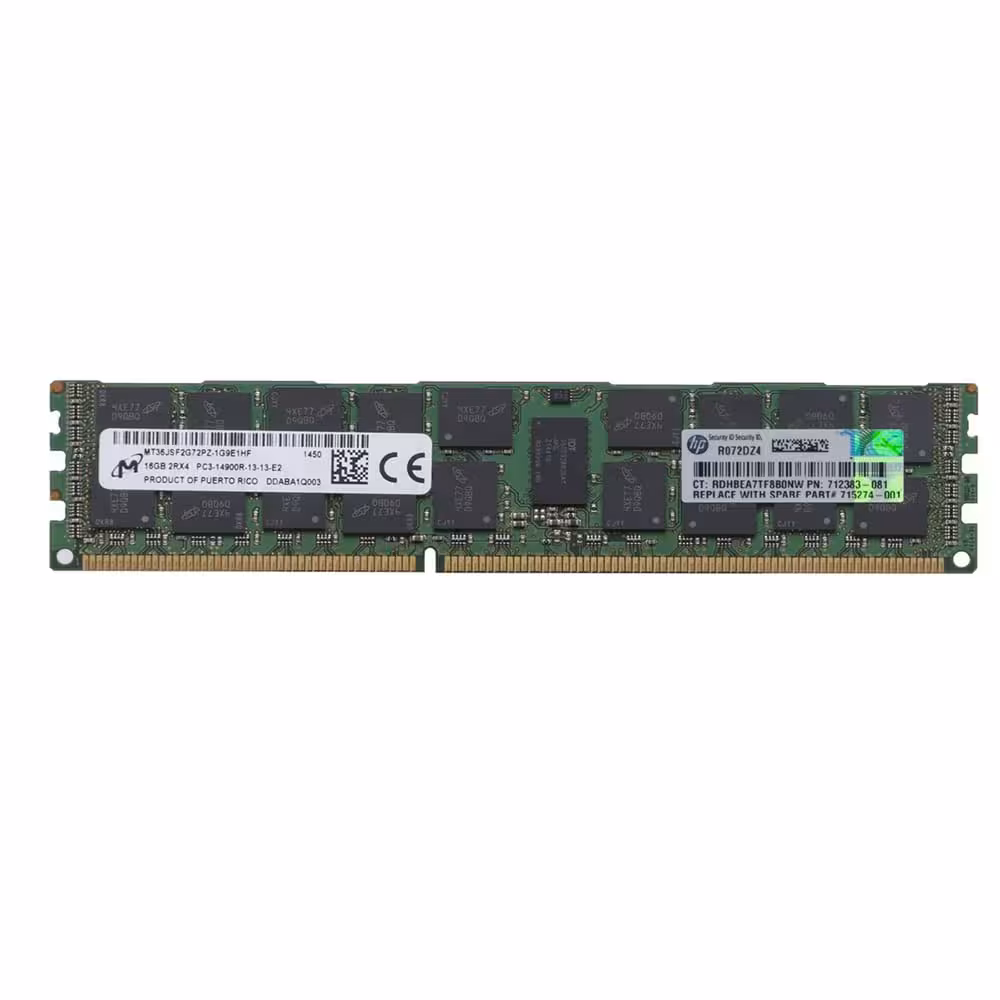 رم سرور DDR3  دو کاناله   1866 مگاهرتز اچ پی مدل 14900 ظرفیت 16 گیگابایت
