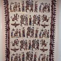 رومیزی قلمکار 135در200طرح تخت جمشید