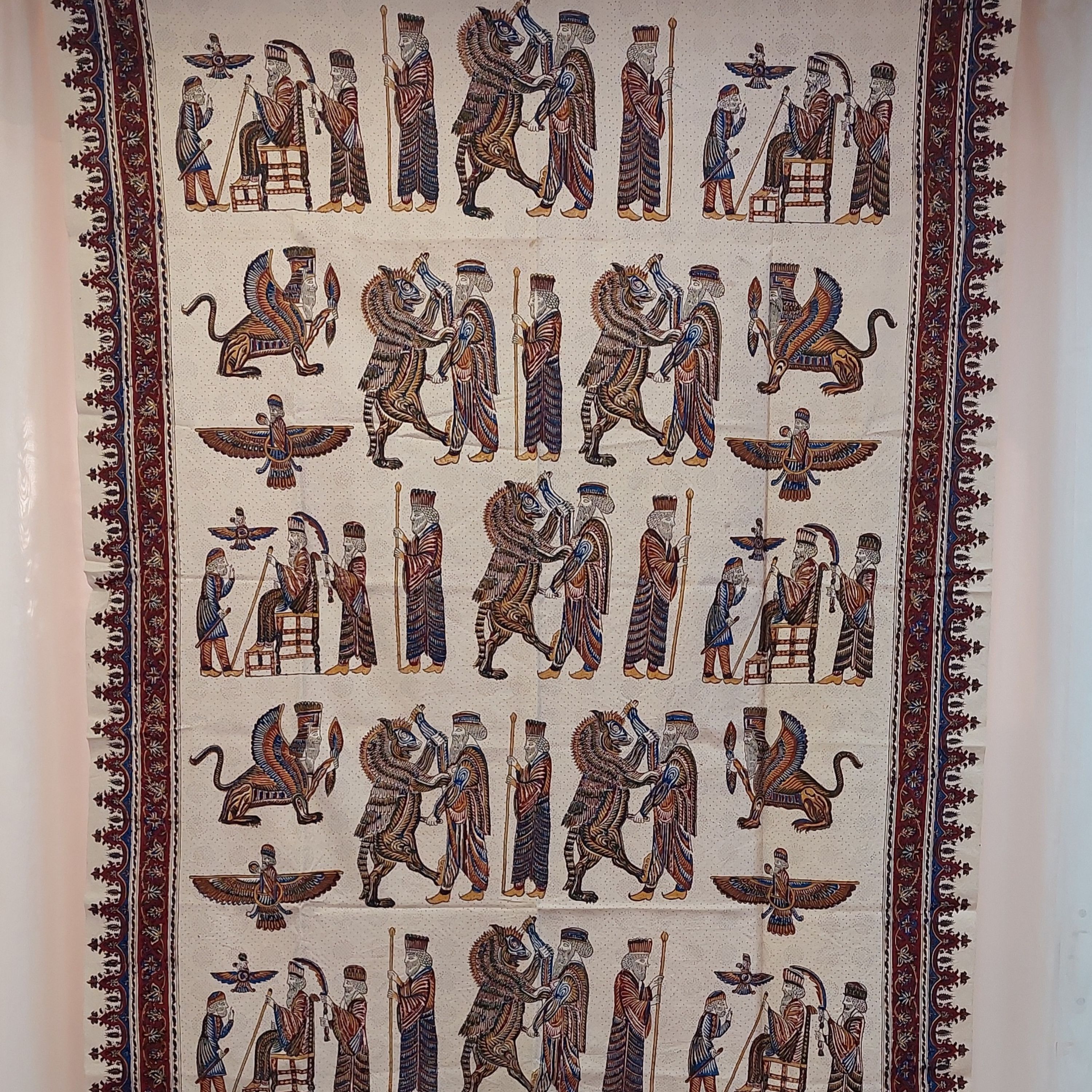 رومیزی قلمکار 135در200طرح تخت جمشید