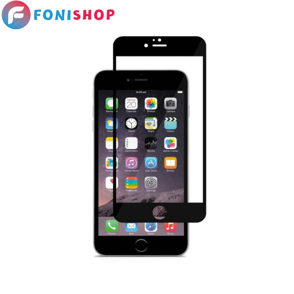 گلس محافظ صفحه نمایش فول تمام صفحه آیفون 6 پلاس iPhone 6 plus