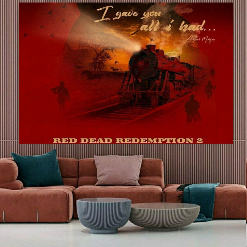 تابلو شاسی طرح گیم ردد Red dead redemption 2 مدل SDB6975 | دنیای قاب