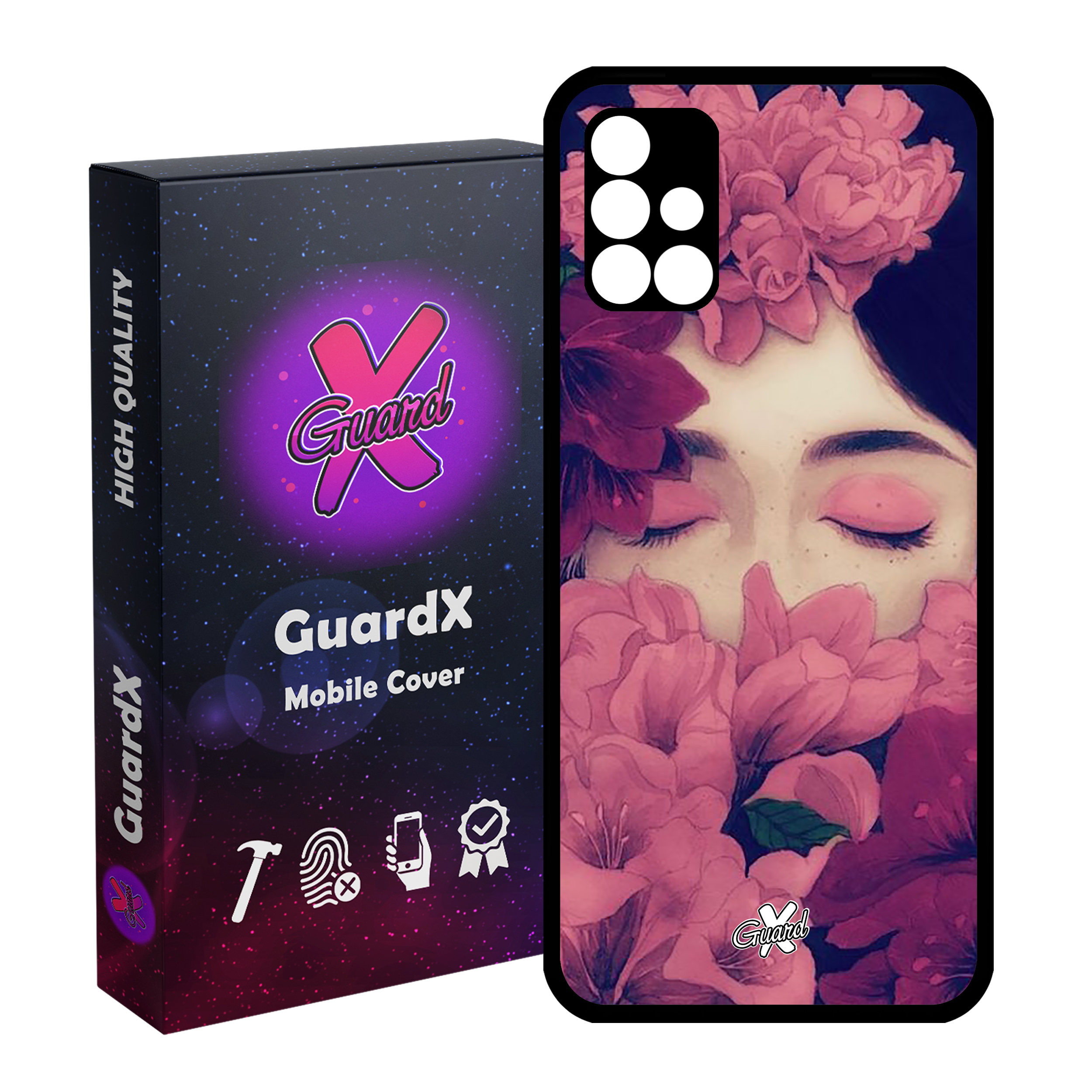 کاور گارد ایکس طرح Girl مدل Glass10027 مناسب برای گوشی موبایل سامسونگ Galaxy M31s