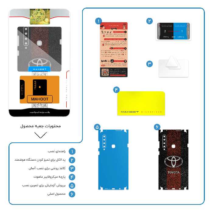 برچسب پوششی ماهوت مدل TOYOTA-FullSkin مناسب برای گوشی موبایل سامسونگ Galaxy A9 2018