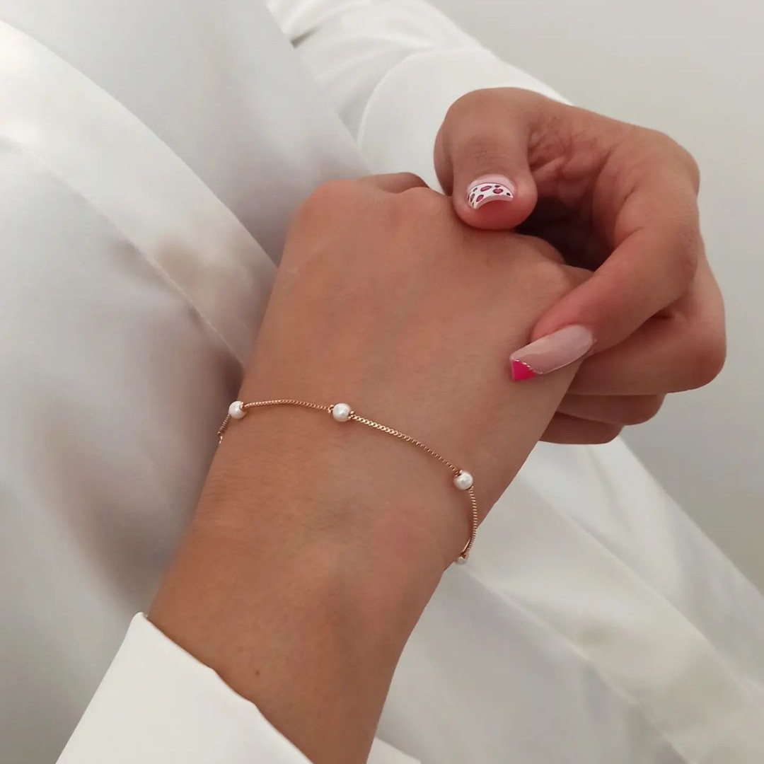 دستبند مروارید ظریف