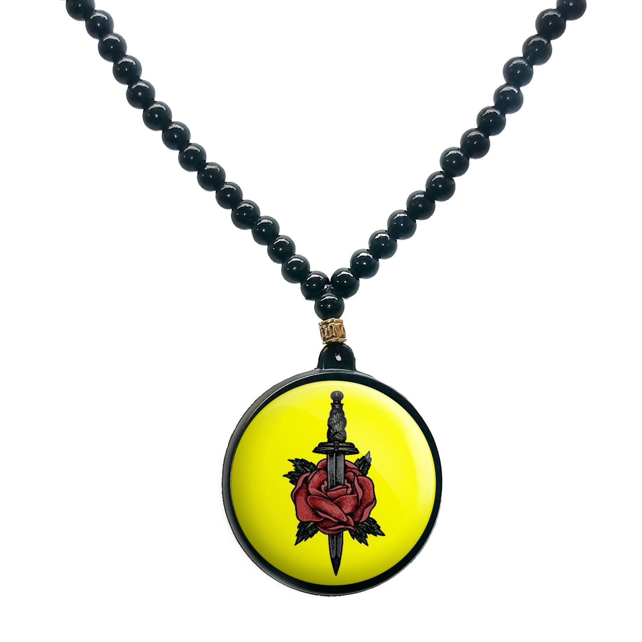 گردنبند پرمانه کد pmd.3539 مدل دو طرفه