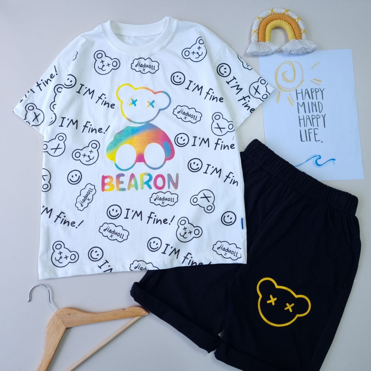 ست تیشرت و شلوارک پسرانه فانتزی