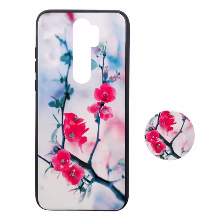 کاور طرح گل کد A4279 مناسب برای گوشی موبایل شیائومی Redmi Note 8 Pro به همراه پایه نگهدارنده