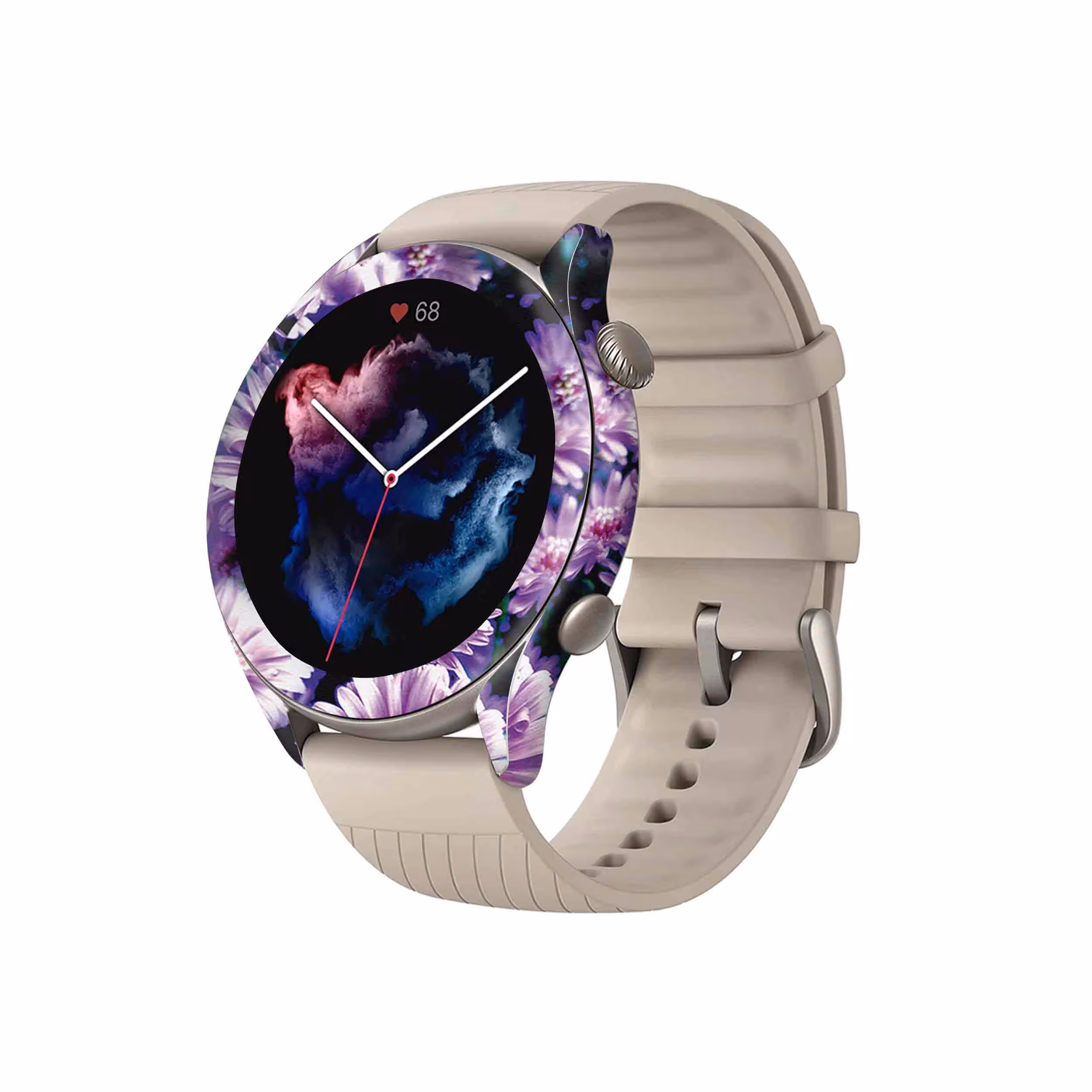 برچسب ماهوت طرح Purple-Flower مناسب برای ساعت هوشمند آمازفیت GTR 3