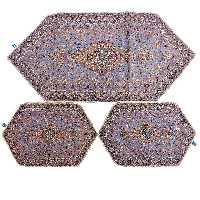 ست 3 تکه رومیزی ترمه صفایی کد 16