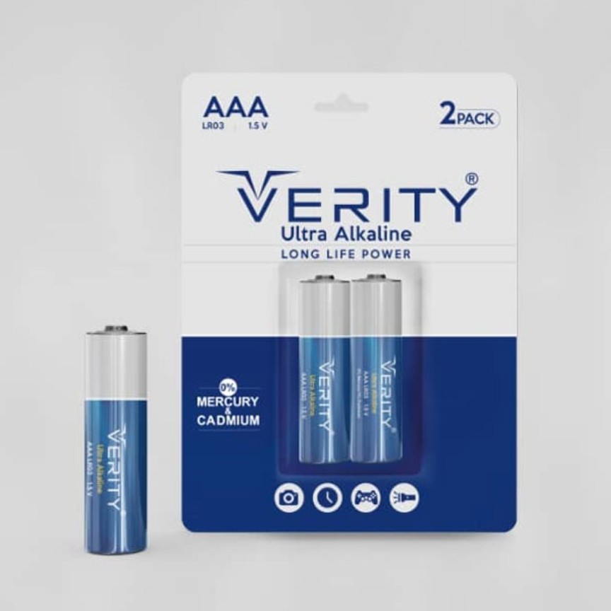 باتری قلمی آلکالاین مدل VERITY ULTRA Alkaline   باتری الکالاین ورایتی   باتری آلکالاین جنس درجه یک  باطری قلمی آلکالاین