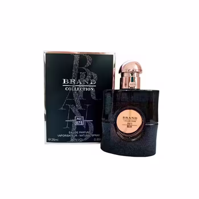 عطر ادکلن زنانه بلک اوپیوم نویت بلانچ برند کالکشن کد 075 (Black Opium Nuit Blanche) حجم 25 میل